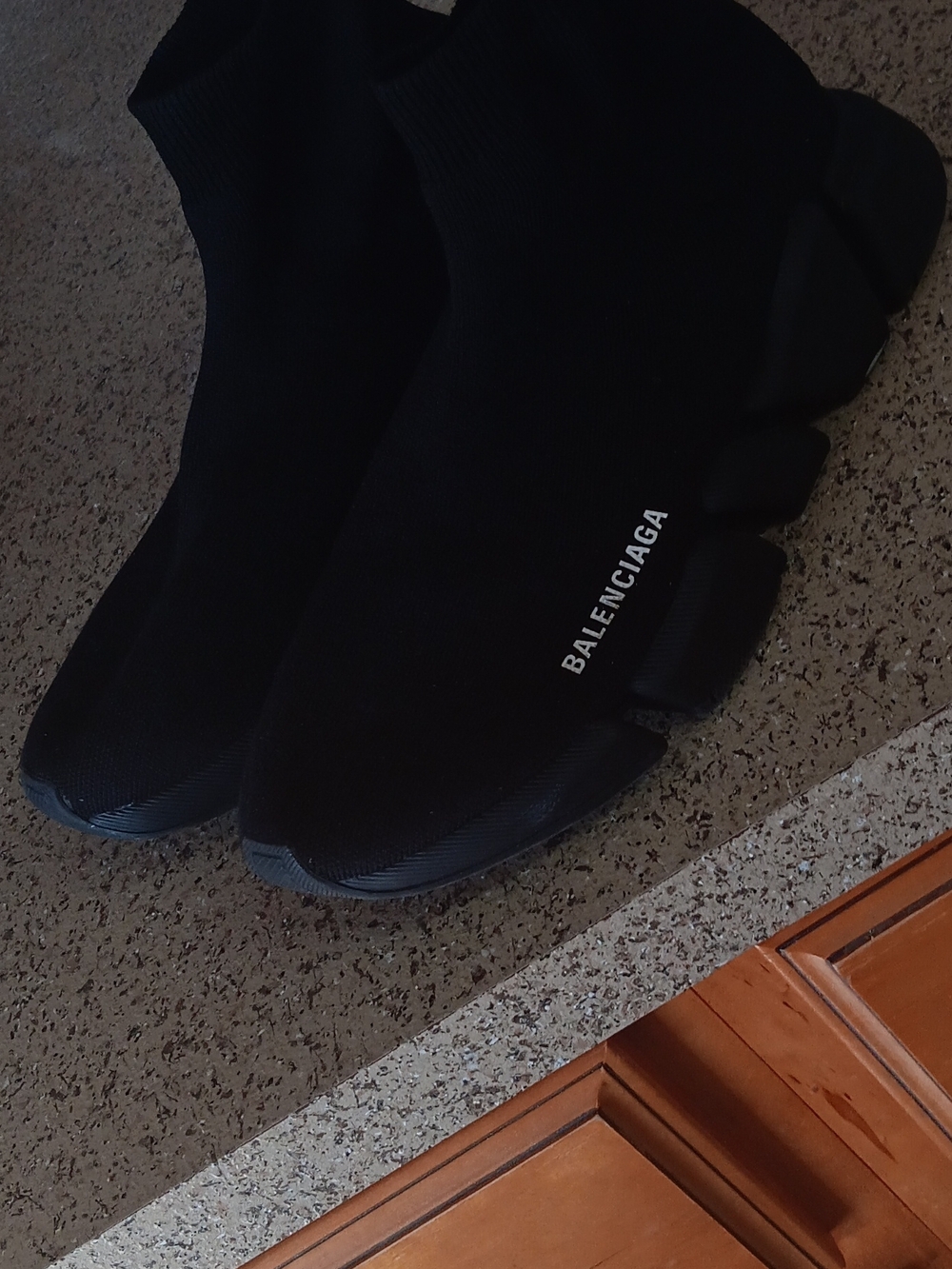 Balenciaga Men's Black Slip-On Sock Sneakers - Picture 8 of 8